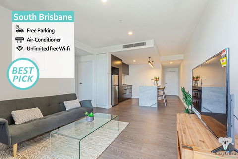 South Brisbane Kozy 1Bed APT + FREE Parking QSB001 - Kingaroy Accommodation 0