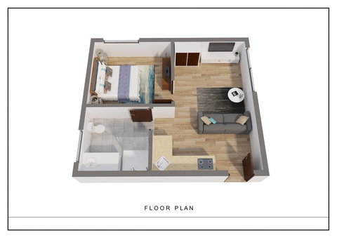 1 Bedroom Apt With Air-Conditioning In Plympton - Kingaroy Accommodation 3